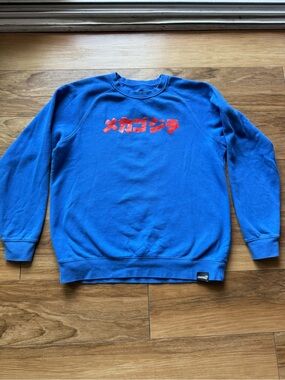 Super7 Mechagodzilla Crewneck Sweatshirt Large Blue Japanese Kaiju Godzilla